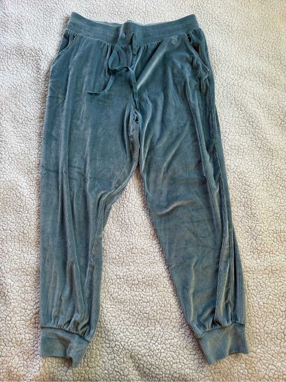 Victoria's Secret Teal Ribbed Jogger Pants